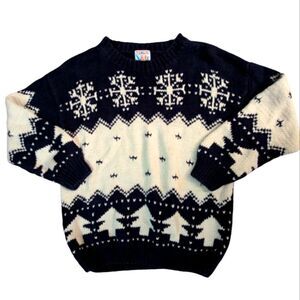 Talbot's‎ kids vintage blue & white knit sweater size small